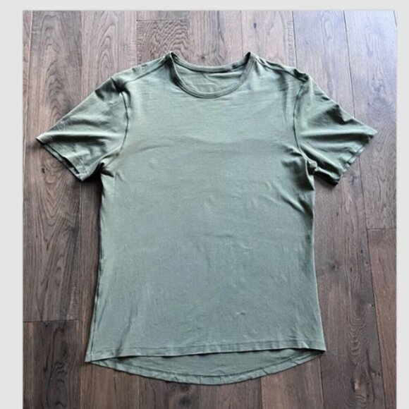 Lululemon Men's Crewneck Performance T-Shirt Size S/M Green Athletic Gym Tee - Picture 1 of 5